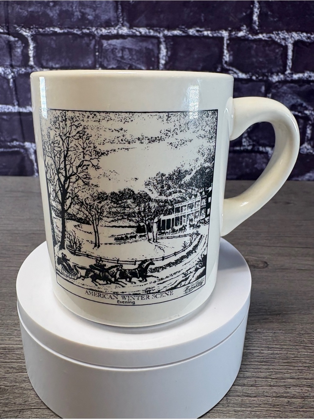 Vintage Currier And Ives American Winter Scene Evening Mug